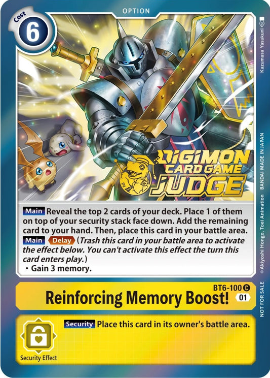 Image for Reinforcing Memory Boost! (Judge Pack 3) - Digimon Card Game