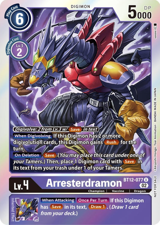 Image for Arresterdramon (Box Topper) - Digimon Card Game