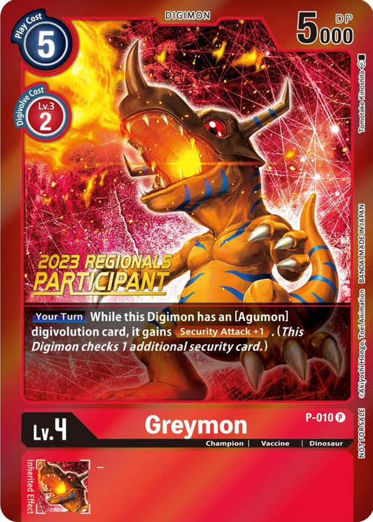 Image for Greymon - P-010 (2023 Regionals Participant) - Digimon Card Game