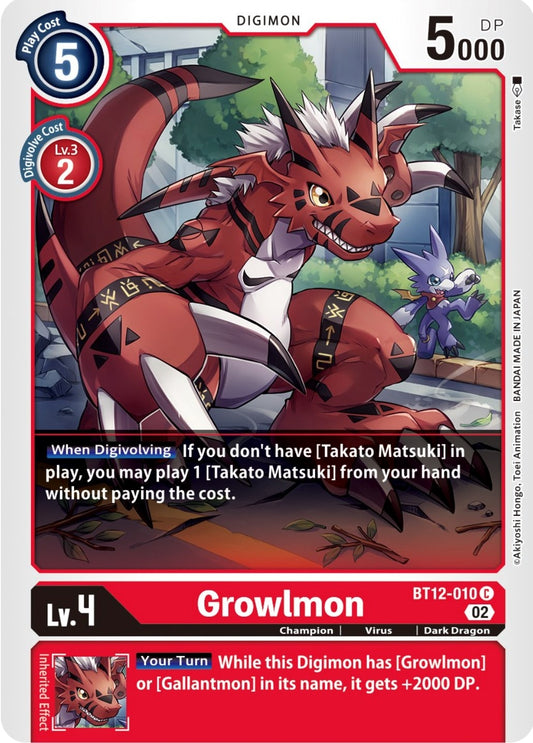 Image for Growlmon - Digimon Card Game