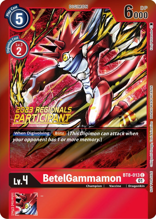 Image for BetelGammamon (2023 Regionals Participant) - Digimon Card Game