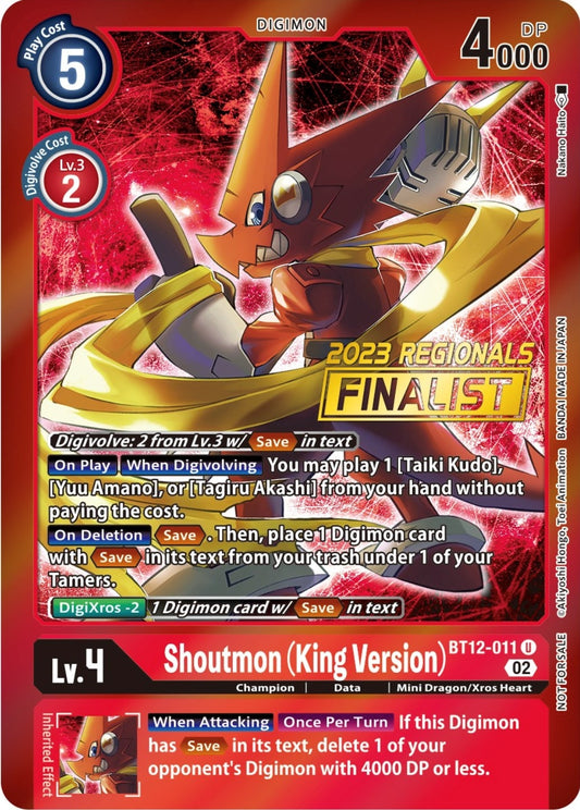 Image for Shoutmon (King Version) (2023 Regionals Finalist) - Digimon Card Game