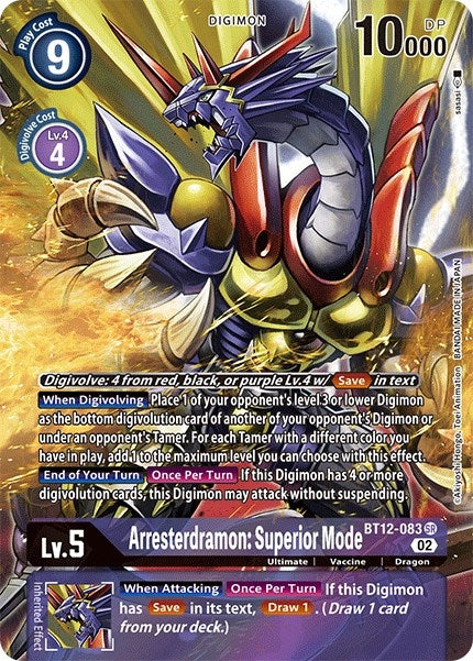 Image for Arresterdramon: Superior Mode (Alternate Art) - Digimon Card Game