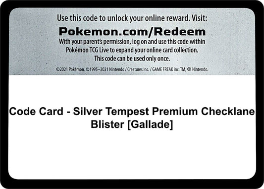 Image for Code Card - Silver Tempest Premium Checklane Blister [Gallade] - Pokemon