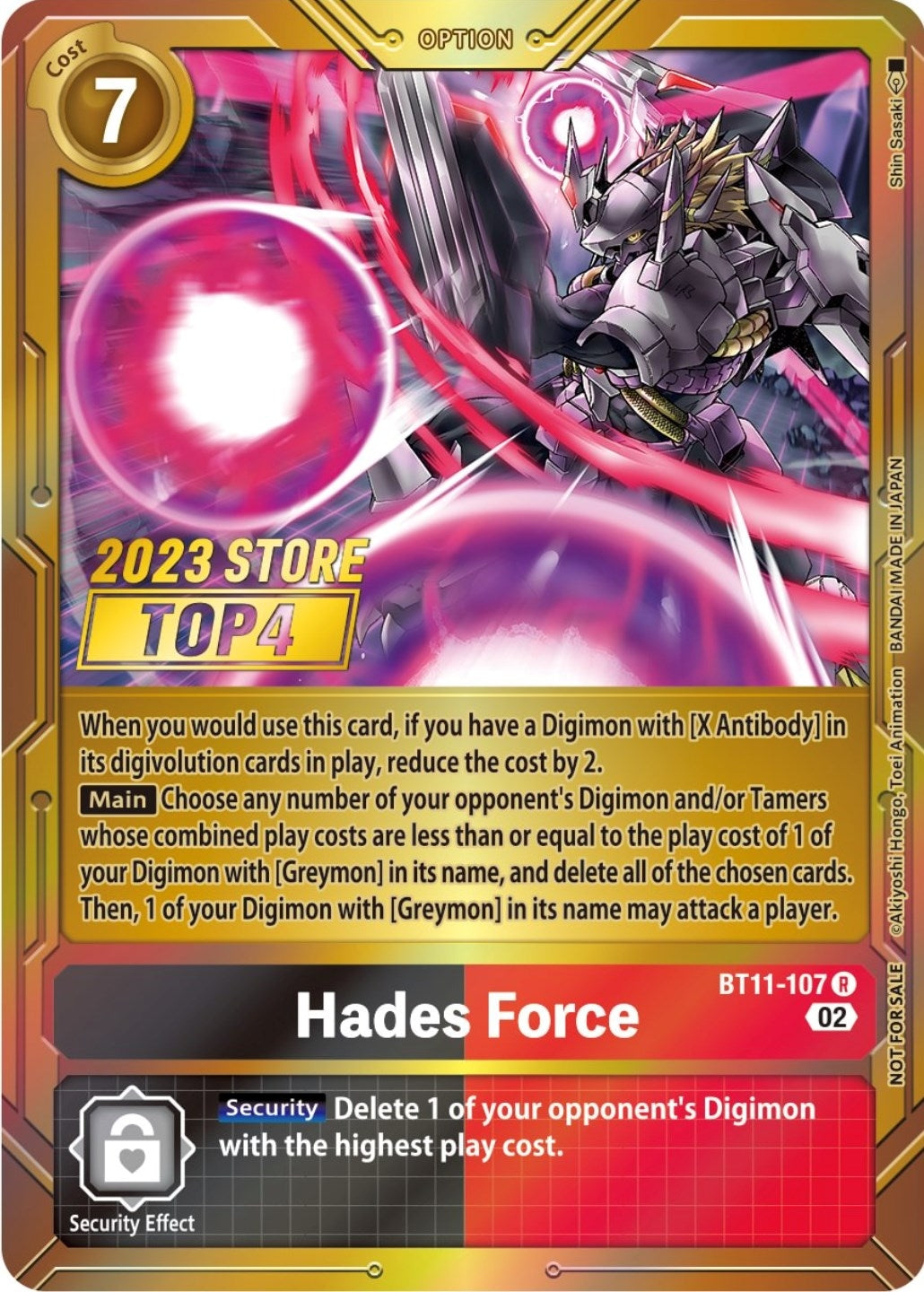 Image for Hades Force (2023 Store Top 4) - Digimon Card Game