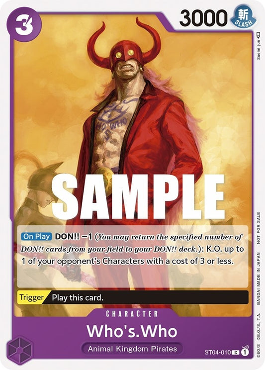 Image for Who's.Who (Tournament Pack Vol. 3) [Participant] - One Piece Card Game