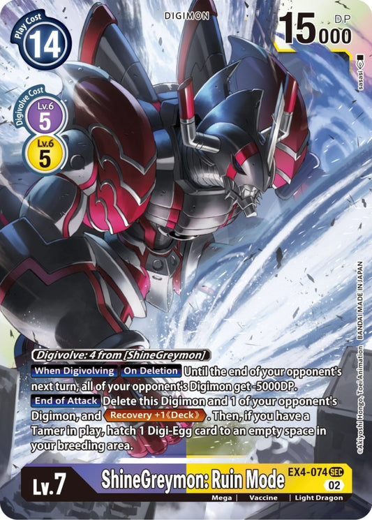 Image for ShineGreymon: Ruin Mode - Digimon Card Game