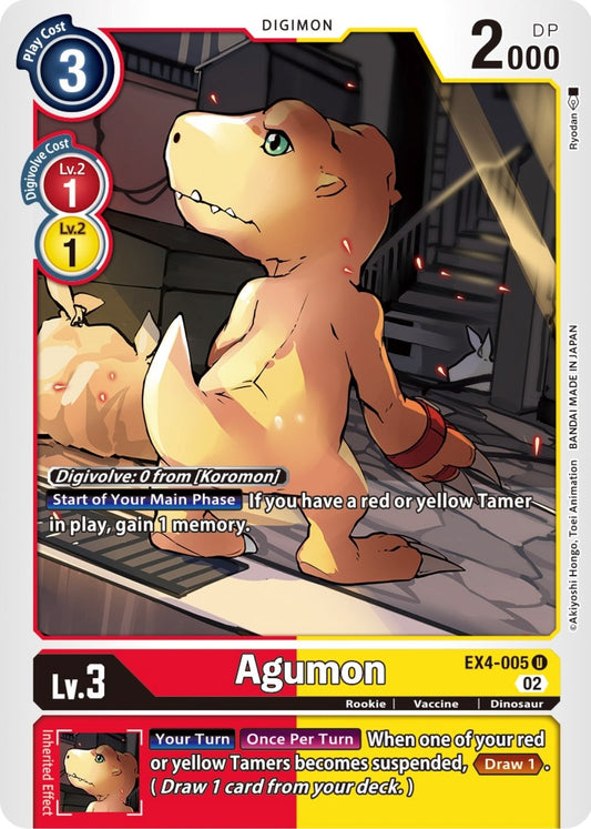 Image for Agumon - EX4-005 - Digimon Card Game