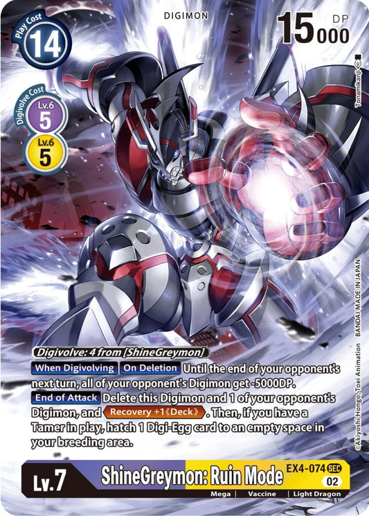 Image for ShineGreymon: Ruin Mode (Alternate Art) - Digimon Card Game