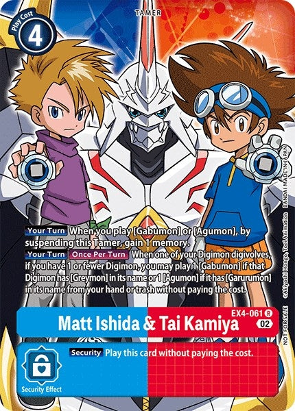 Image for Matt Ishida & Tai Kamiya (Alternate Art) - Digimon Card Game