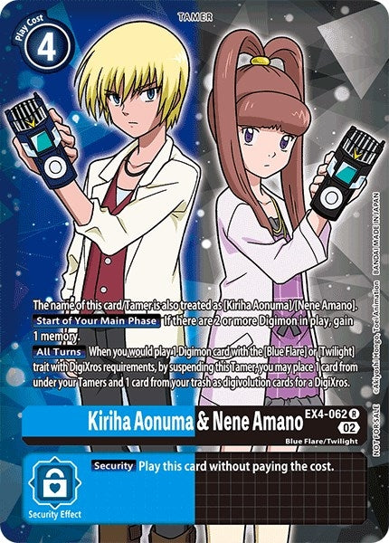 Image for Kiriha Aonuma & Nene Amano (Alternate Art) - Digimon Card Game