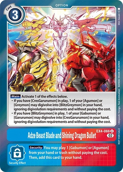 Image for Adze Beast Blade and Shining Dragon Bullet (Alternate Art) - Digimon Card Game