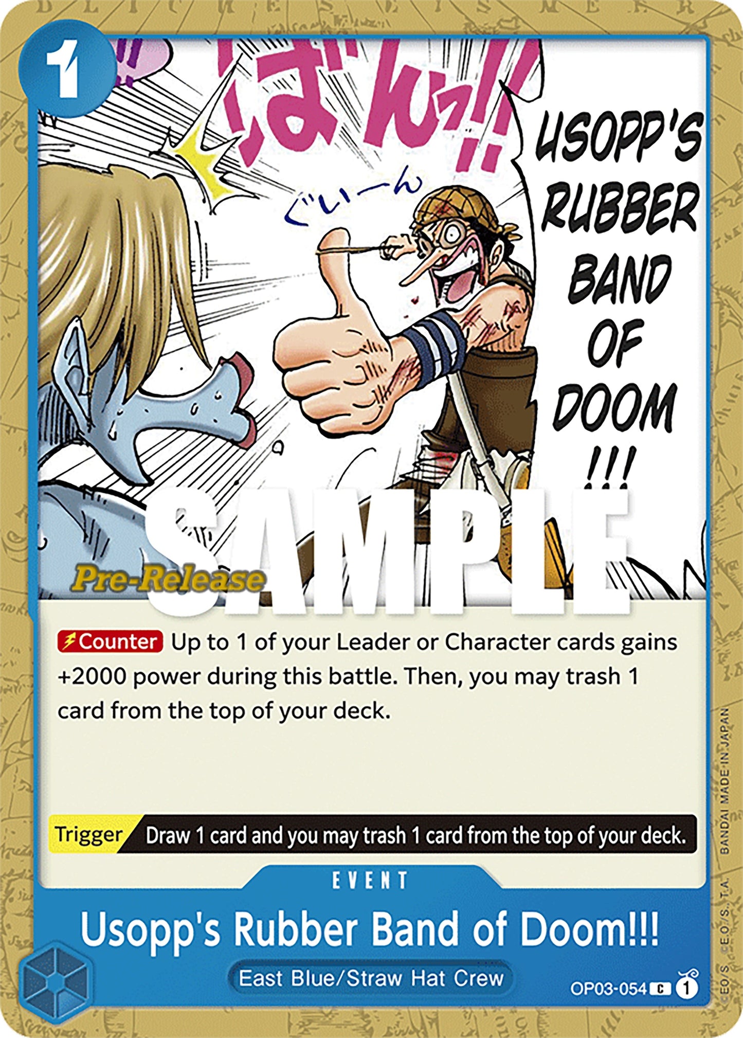 Image for Usopp's Rubber Band of Doom!!! - One Piece Card Game