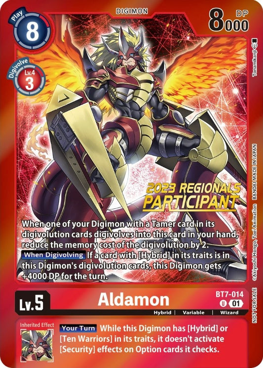 Image for Aldamon (2023 Regionals Participant) - Digimon Card Game