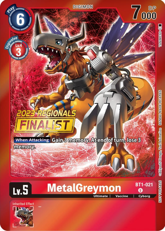 Image for MetalGreymon - BT1-021 (2023 Regionals Finalist) - Digimon Card Game