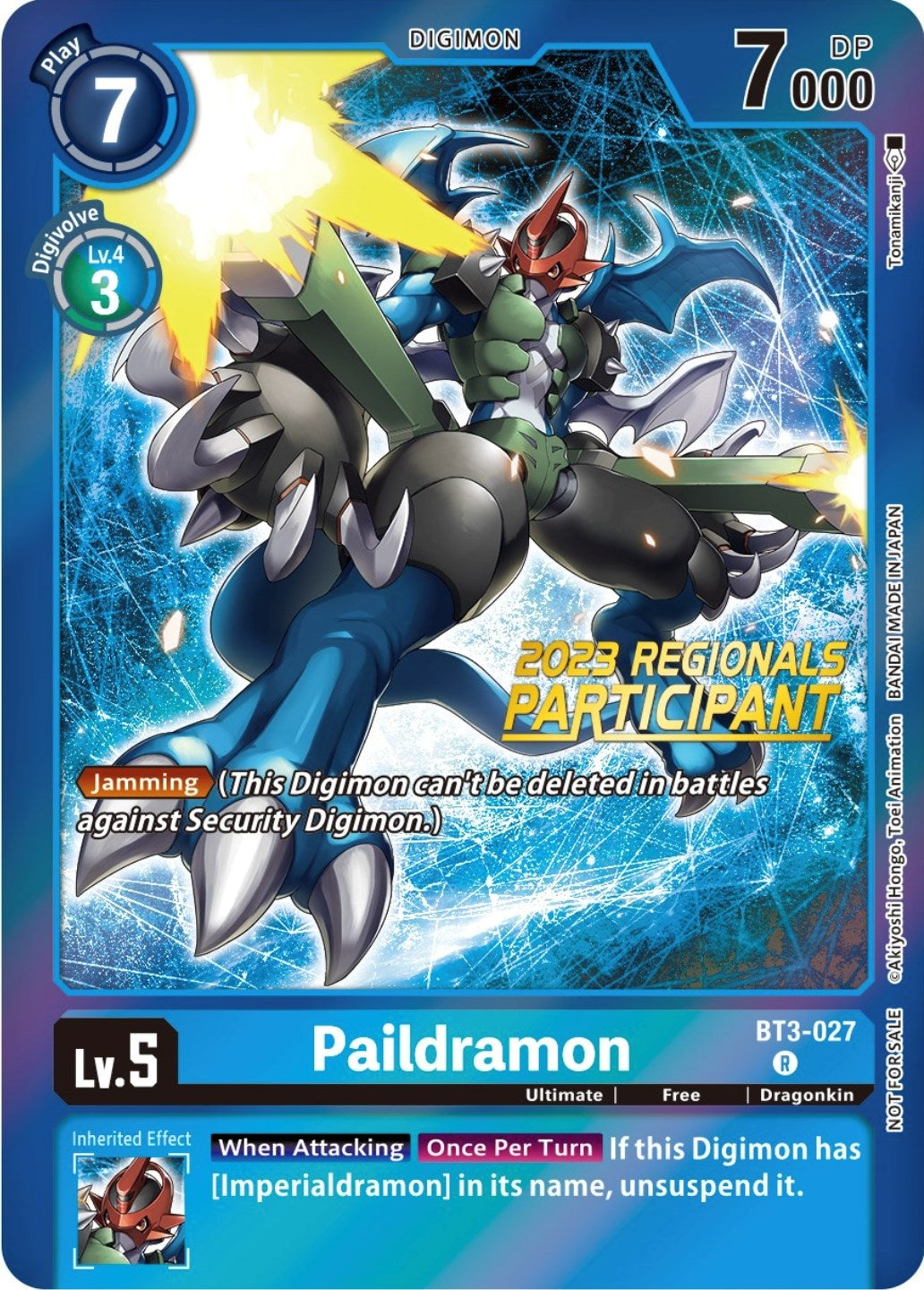 Image for Paildramon (2023 Regionals Participant) - Digimon Card Game