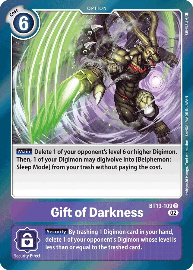 Image for Gift of Darkness - Digimon Card Game