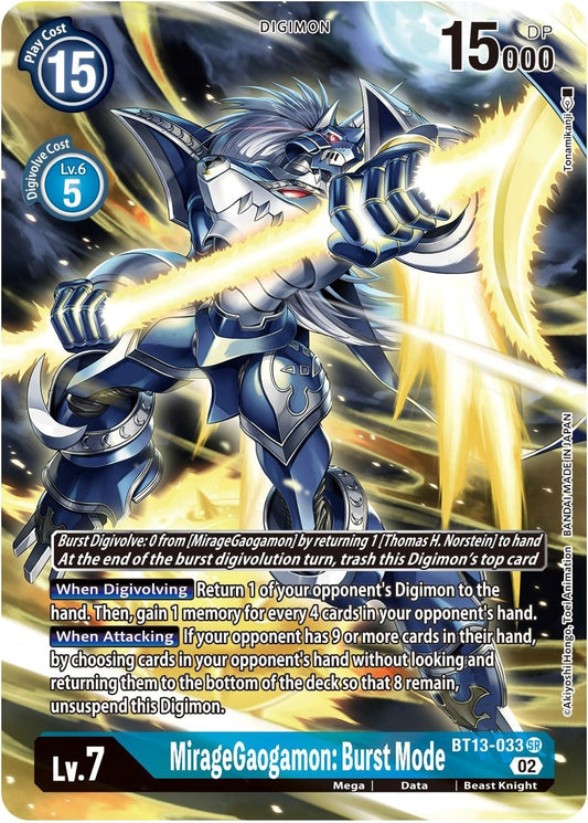Image for MirageGaogamon: Burst Mode (Alternate Art) - Digimon Card Game