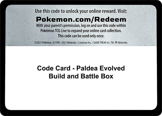Image for Code Card - Paldea Evolved Build and Battle Box - Pokemon
