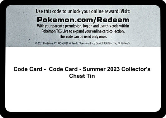 Image for Code Card - Summer 2023 Collector's Chest Tin - Pokemon