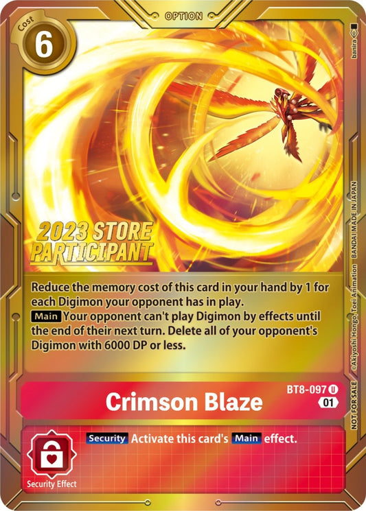 Image for Crimson Blaze (2023 Store Participant) - Digimon Card Game