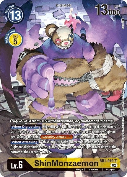Image for ShinMonzaemon (Textured Alternate Art) - Digimon Card Game