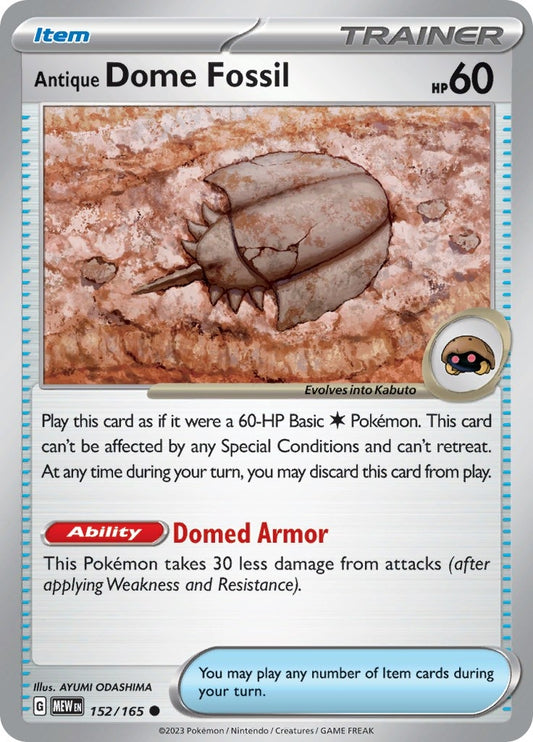 Image for Antique Dome Fossil - Pokemon