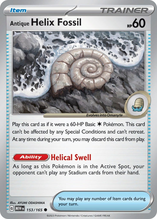 Image for Antique Helix Fossil - Pokemon