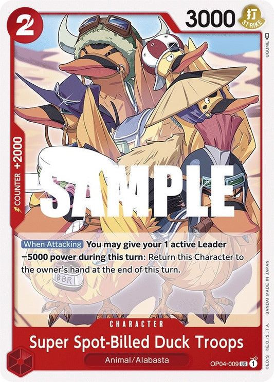 Image for Super Spot-Billed Duck Troops - One Piece Card Game