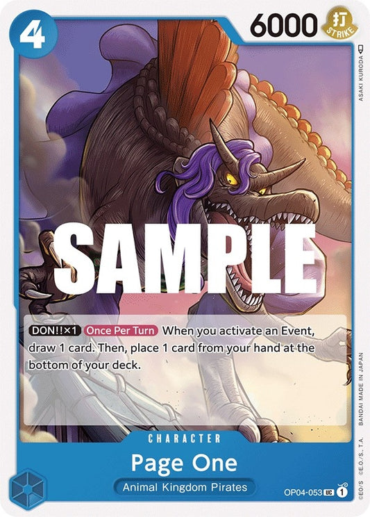 Image for Page One - One Piece Card Game