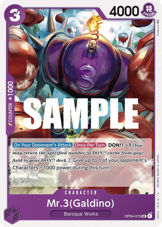 Image for Mr.3 (Galdino) - One Piece Card Game