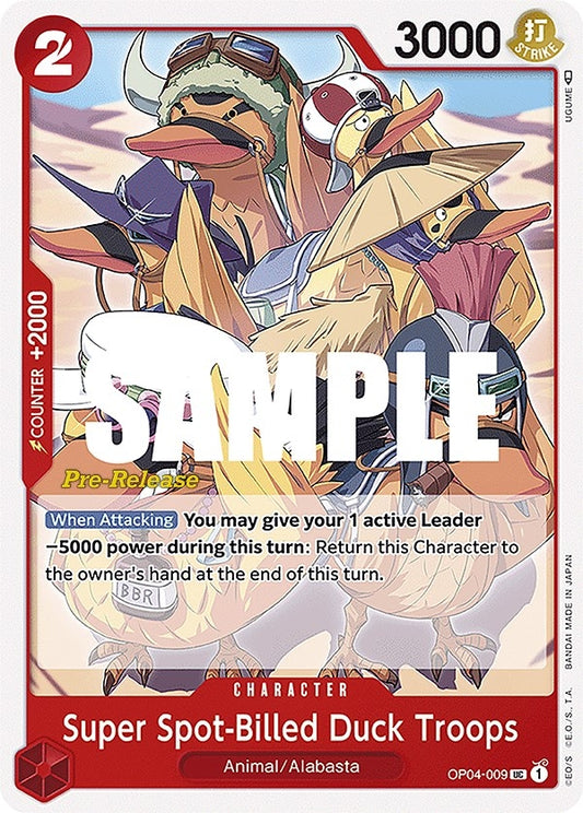 Image for Super Spot-Billed Duck Troops - One Piece Card Game