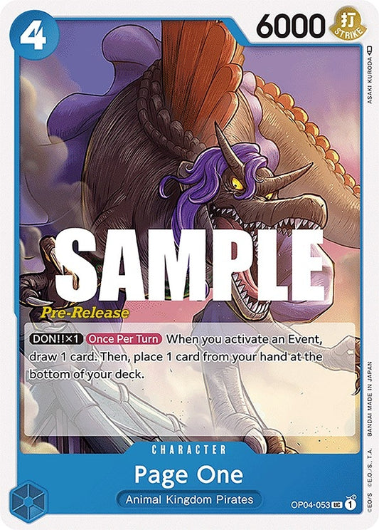 Image for Page One - One Piece Card Game
