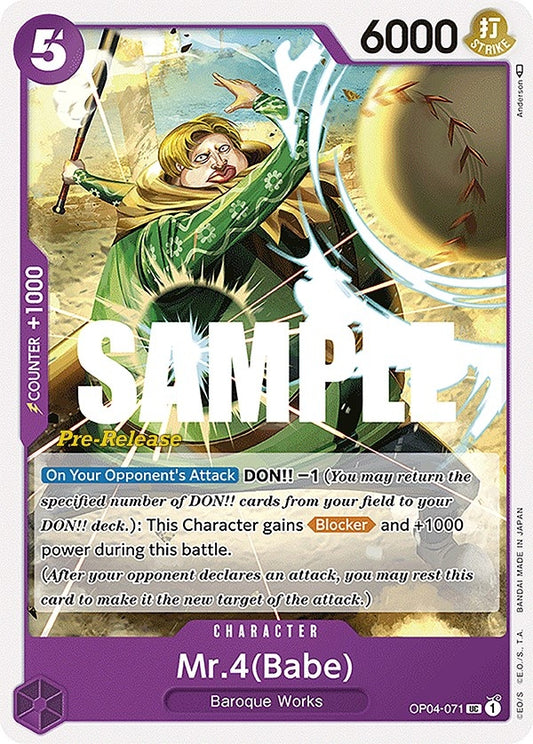 Image for Mr.4 (Babe) - One Piece Card Game