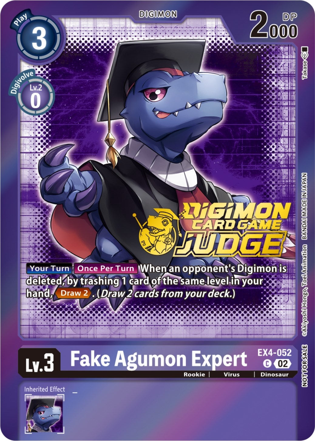 Image for Fake Agumon Expert - EX4-052 (Judge Pack 4) - Digimon Card Game