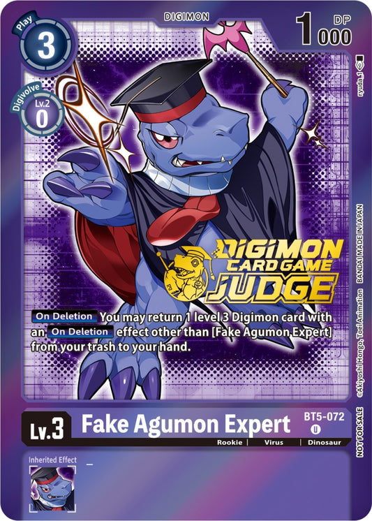 Image for Fake Agumon Expert - BT5-072 (Judge Pack 4) - Digimon Card Game