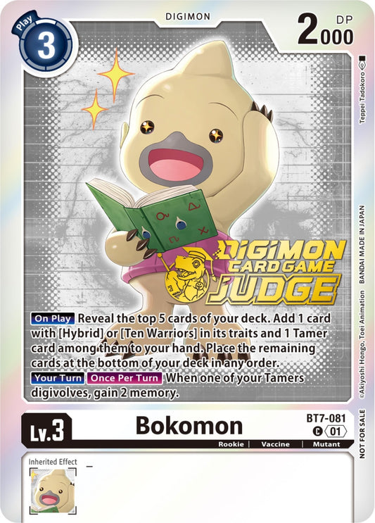 Image for Bokomon - BT7-081 (Judge Pack 4) - Digimon Card Game