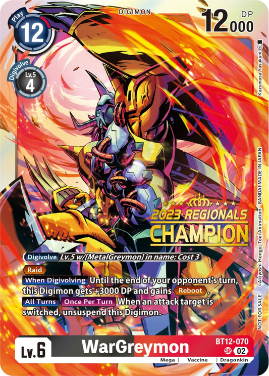 Image for WarGreymon (2023 Regionals Champion) - Digimon Card Game