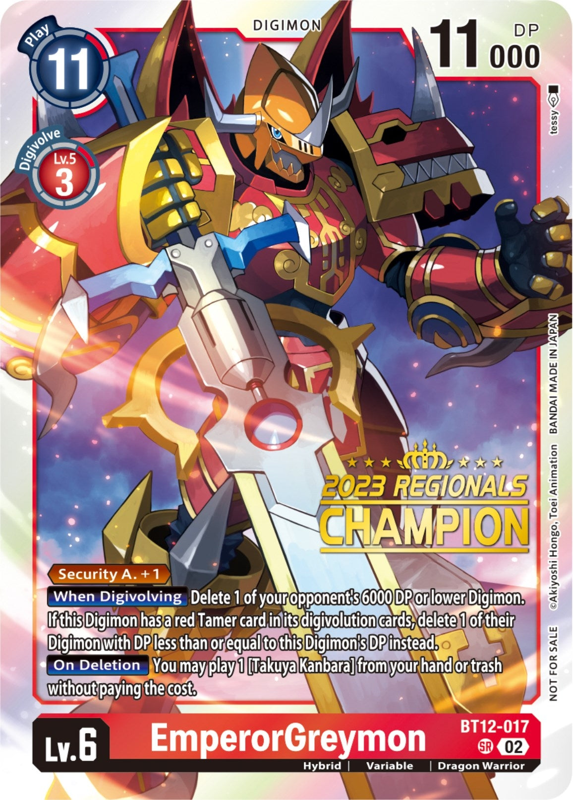 Image for EmperorGreymon (2023 Regionals Champion) - Digimon Card Game