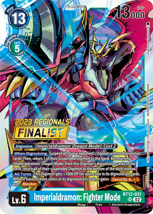 Image for Imperialdramon: Fighter Mode (2023 Regionals Finalist) - Digimon Card Game
