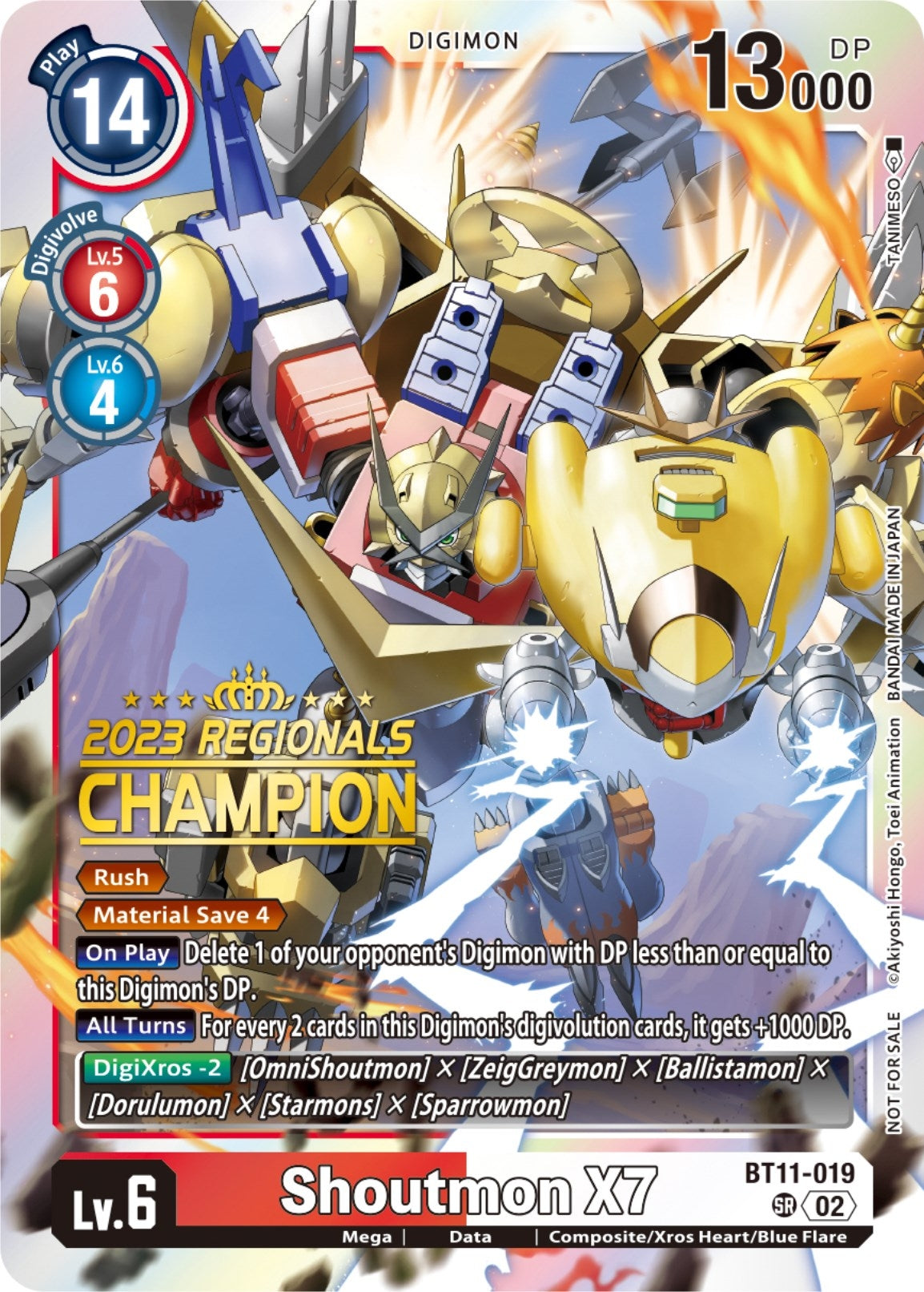 Image for Shoutmon X7 (2023 Regionals Champion) - Digimon Card Game