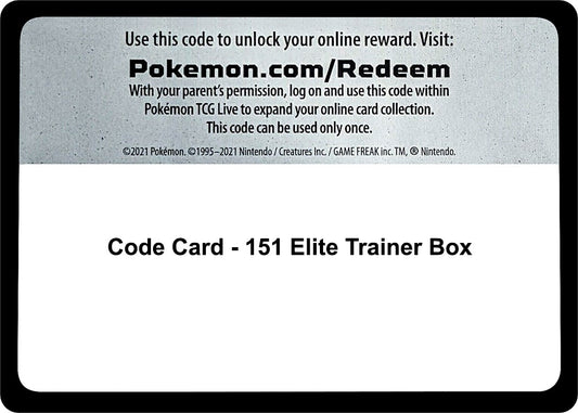 Image for Code Card - 151 Elite Trainer Box - Pokemon
