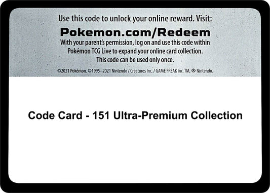 Image for Code Card - 151 Ultra-Premium Collection - Pokemon
