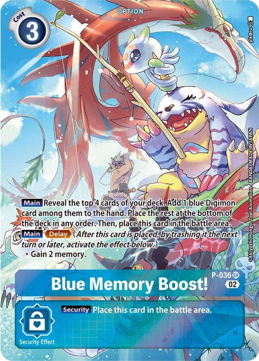 Image for Blue Memory Boost! - P-036 (Digimon Adventure Box 2) - Digimon Card Game