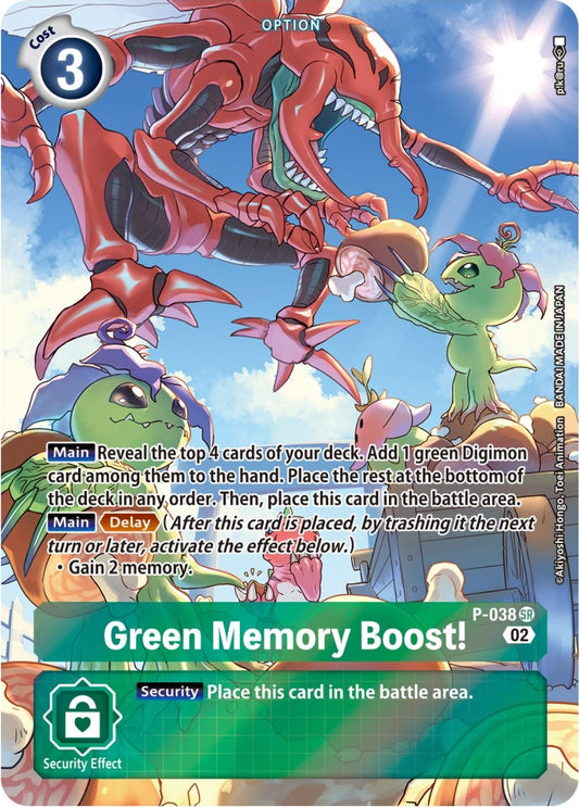 Image for Green Memory Boost! - P-038 (Digimon Adventure Box 2) - Digimon Card Game