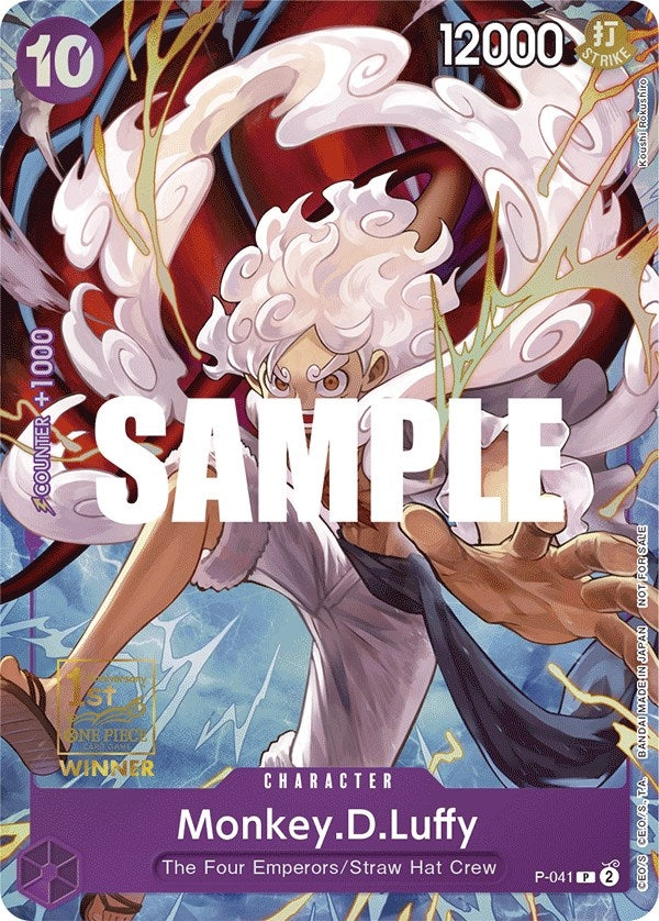 Image for Monkey.D.Luffy (041) (1st Anniversary Tournament) - One Piece Card Game