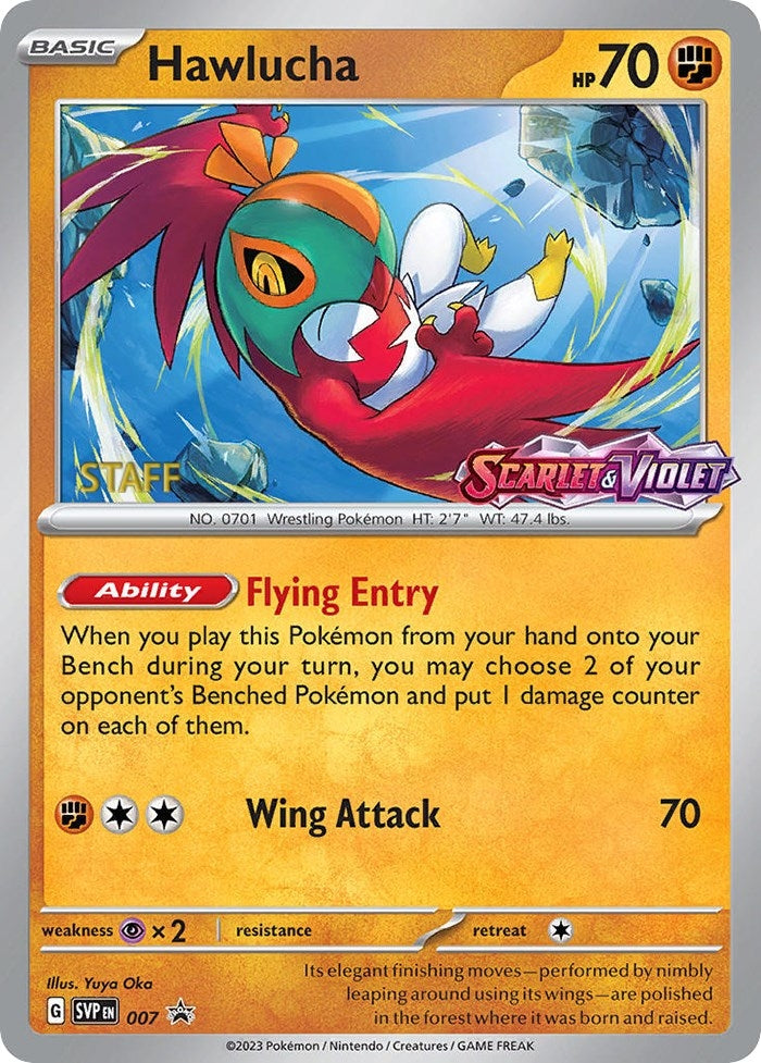 Image for Hawlucha - 007 (Prerelease) [Staff] - Pokemon