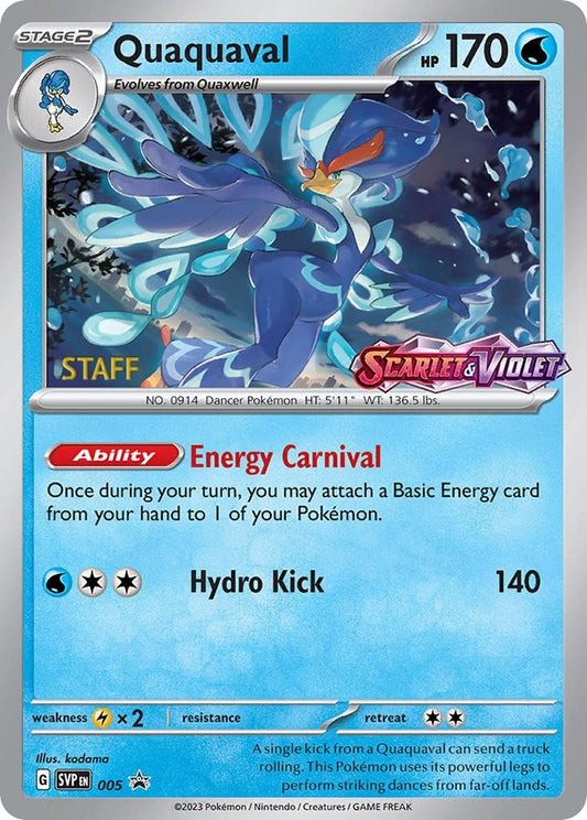 Image for Quaquaval - 005 (Prerelease) [Staff] - Pokemon