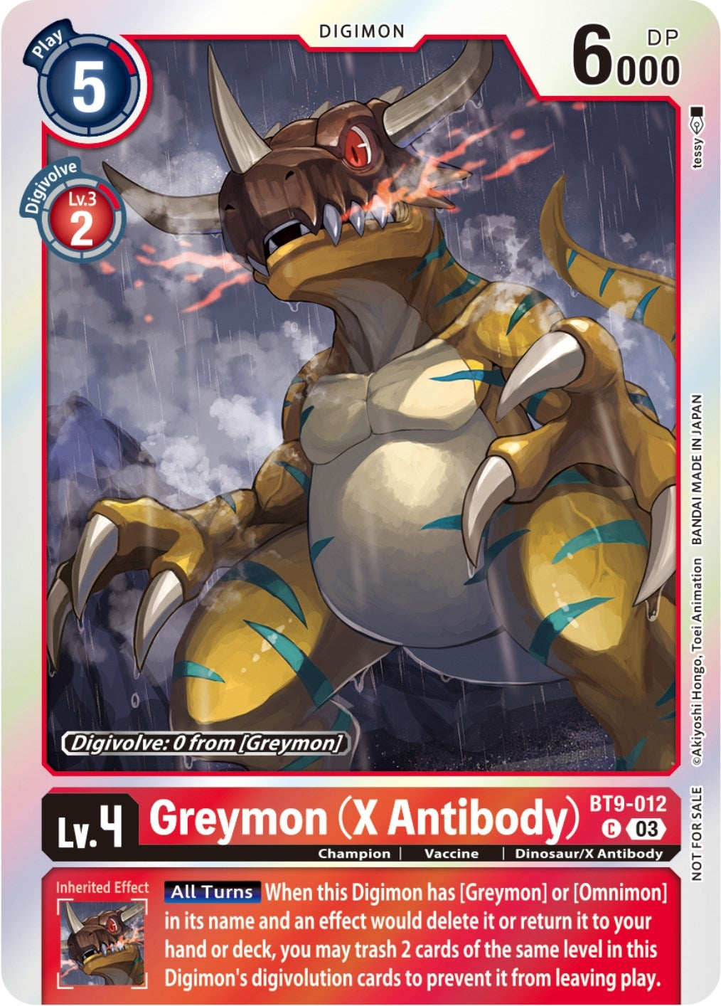 Image for Greymon (X Antibody) (Blast Ace Pre-Release Winner) - Digimon Card Game