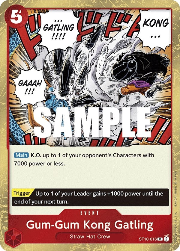 Image for Gum-Gum Kong Gatling - One Piece Card Game
